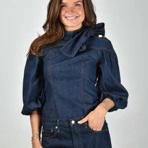 Zimmermann blouse Denim Fitted 5009TF25R ink