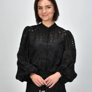 Zimmermann blouse Rhiannon Embroidered 4253TSS251 black