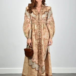 Zimmermann jurk Wanderlust Plunge Midi 5753DRS262 tapestry multi