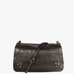 Jerome Dreyfuss crossbody Bobi 44BOBIVA imprime croco noir