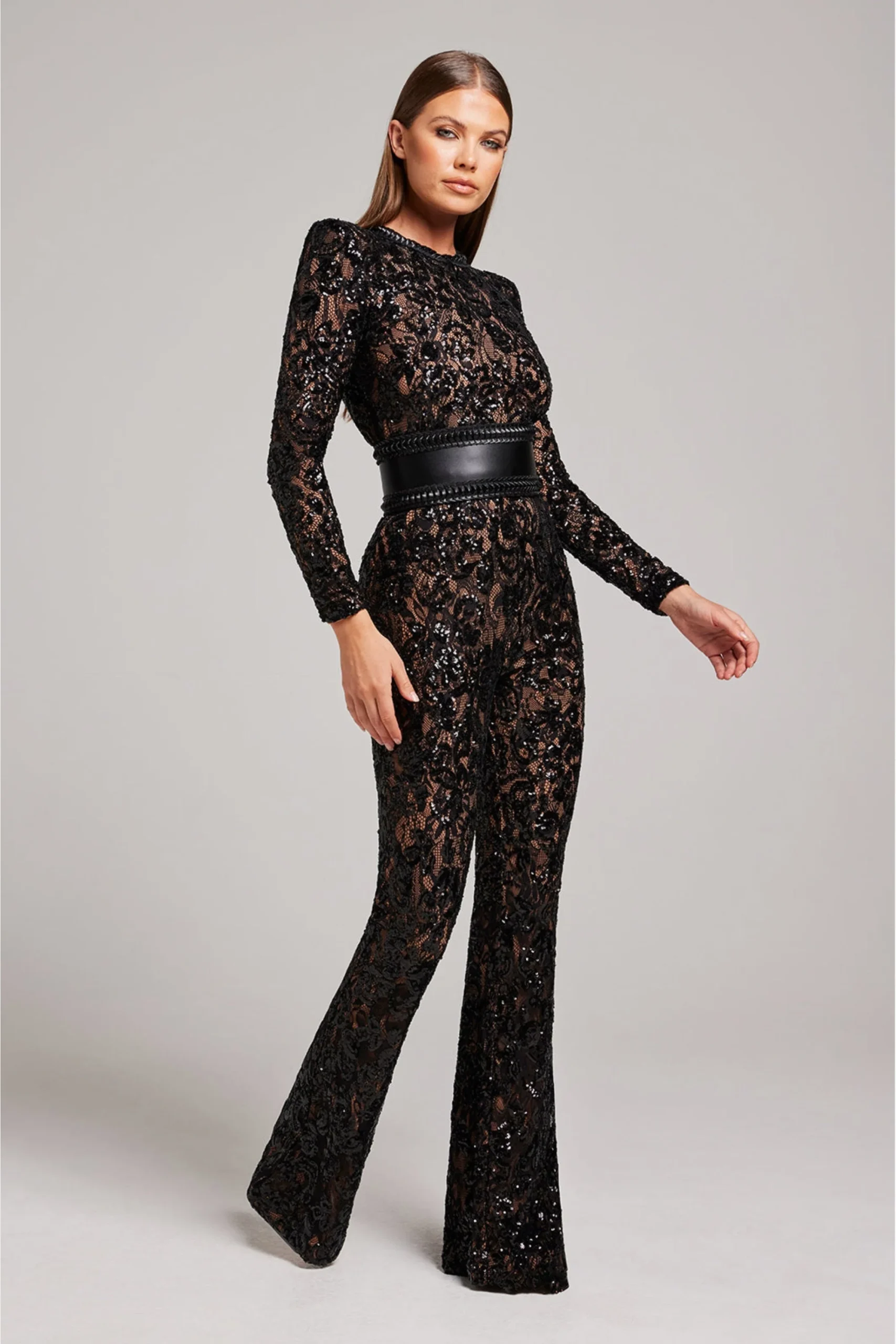 Elegante Middernacht Kant Jumpsuit™ - Afbeelding 3