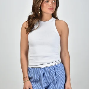 Anine Bing top Eva A-08-0151-000 white