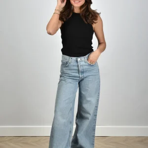 Anine Bing top Eva A-08-0151-000 black