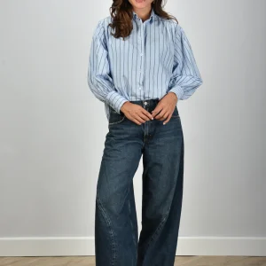 Academia blouse Carole 75DT3-620 riga celeste