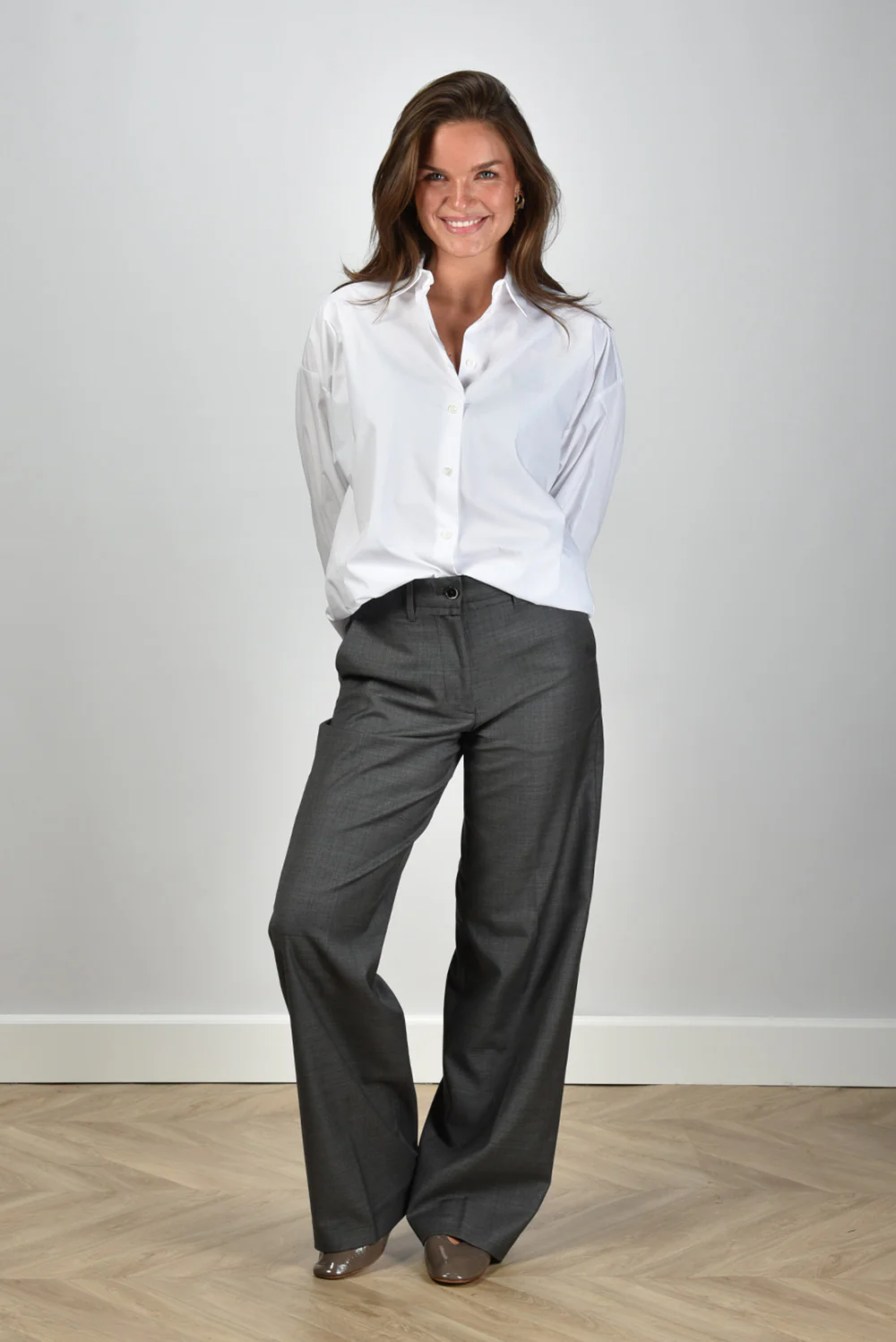 Academia blouse Giorgia 1061-000 unito bianco - Afbeelding 4