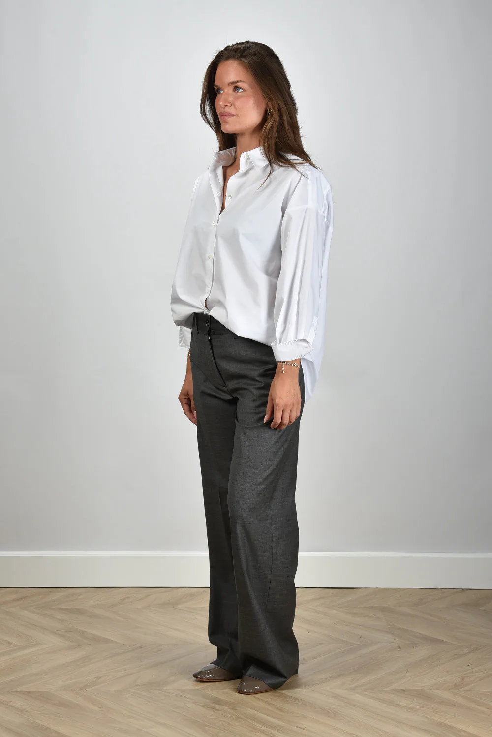 Academia blouse Giorgia 1061-000 unito bianco - Afbeelding 5
