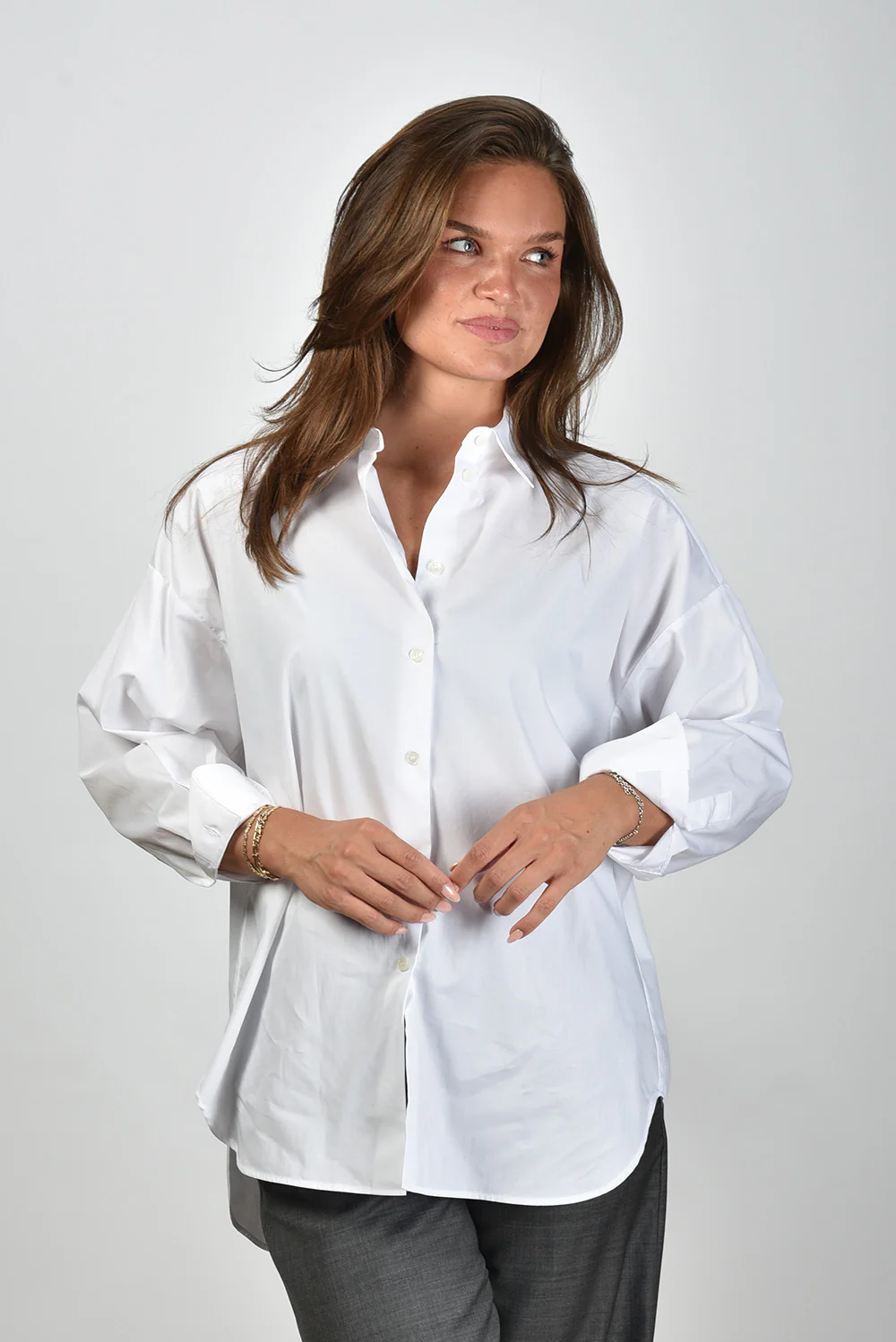 Academia blouse Giorgia 1061-000 unito bianco - Afbeelding 8