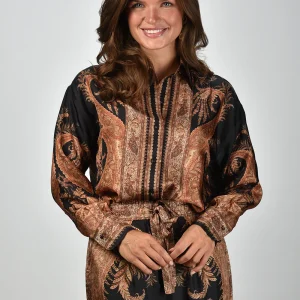 Zimmermann blouse Hypnotic Relaxed 9999TF251 black paisley