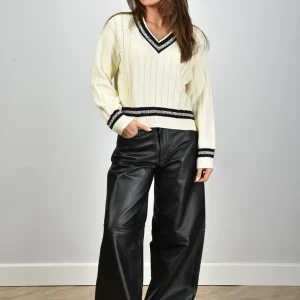 Golden Goose trui GWP02120.P001912.11782 heritage white dark blue