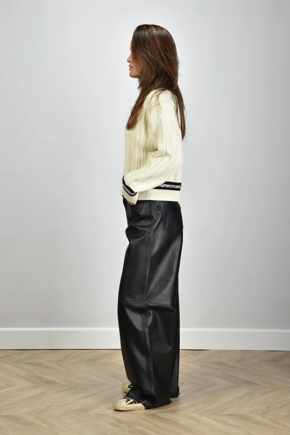 Golden Goose trui GWP02120.P001912.11782 heritage white dark blue - Afbeelding 5