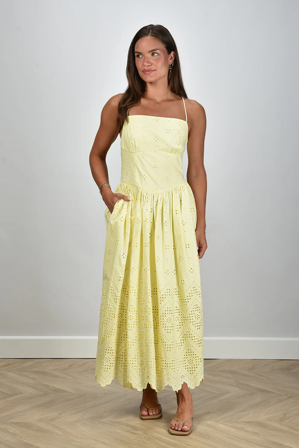 Self Portrait jurk PF25-120M-Y yellow - Afbeelding 3