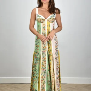 Farm Rio jurk 331946 delicate floral stripes multicolor