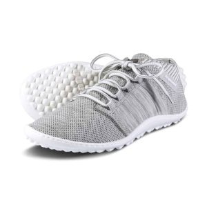 Beat zilvergrijs met witte zool