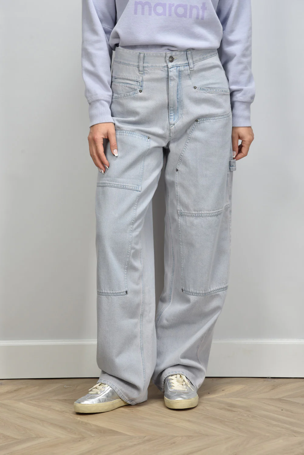 Marant Etoile jeans Ophra PA0502FA-C1H05E light blue - Afbeelding 3