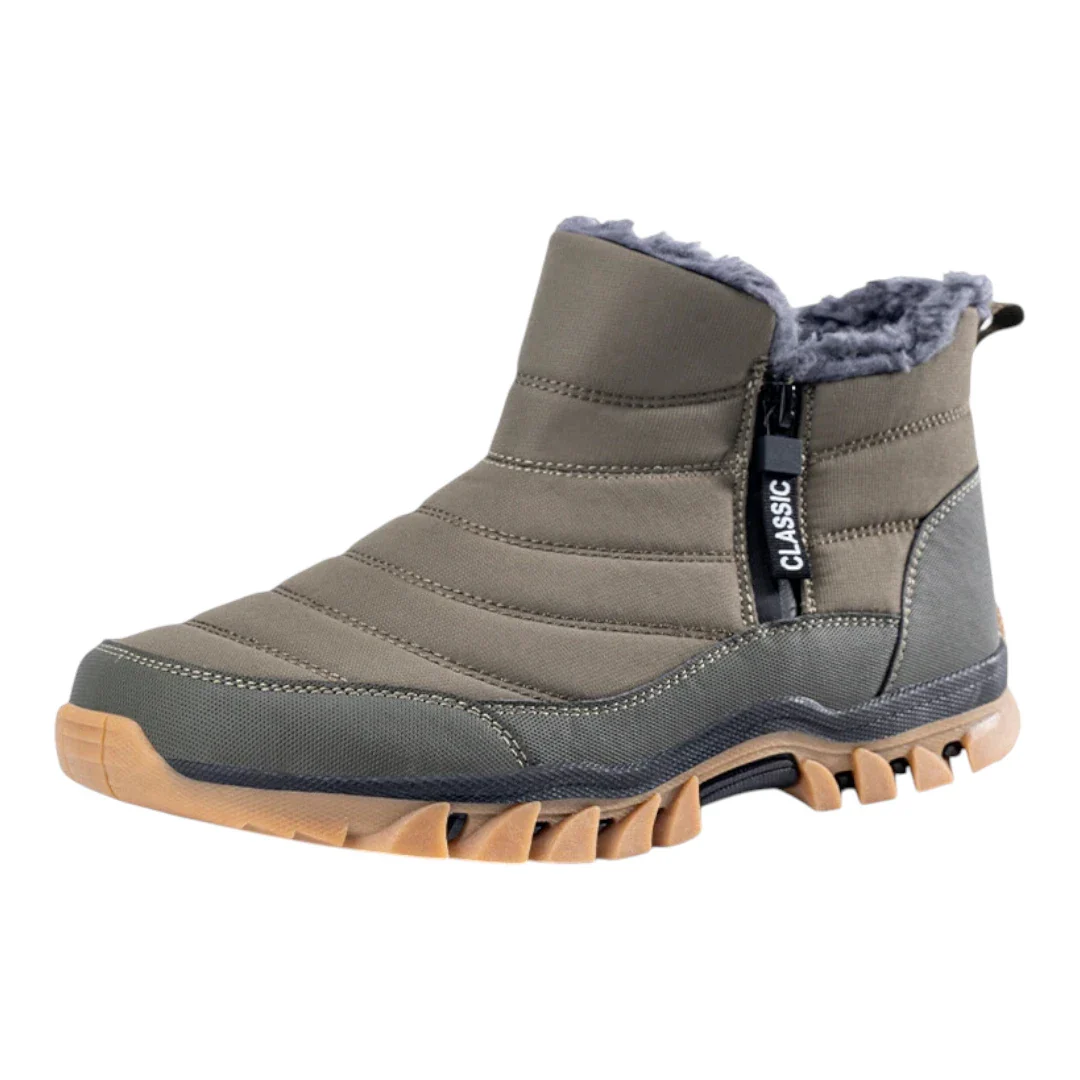 Arv Heren Snowboots met Rits – Waterdichte Schoenen met Fleece Voering - Afbeelding 9
