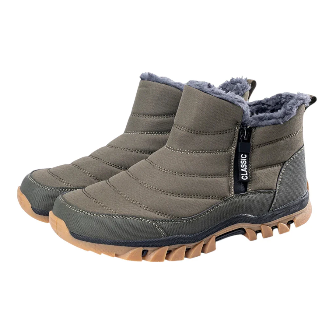 Arv Heren Snowboots met Rits – Waterdichte Schoenen met Fleece Voering - Afbeelding 7
