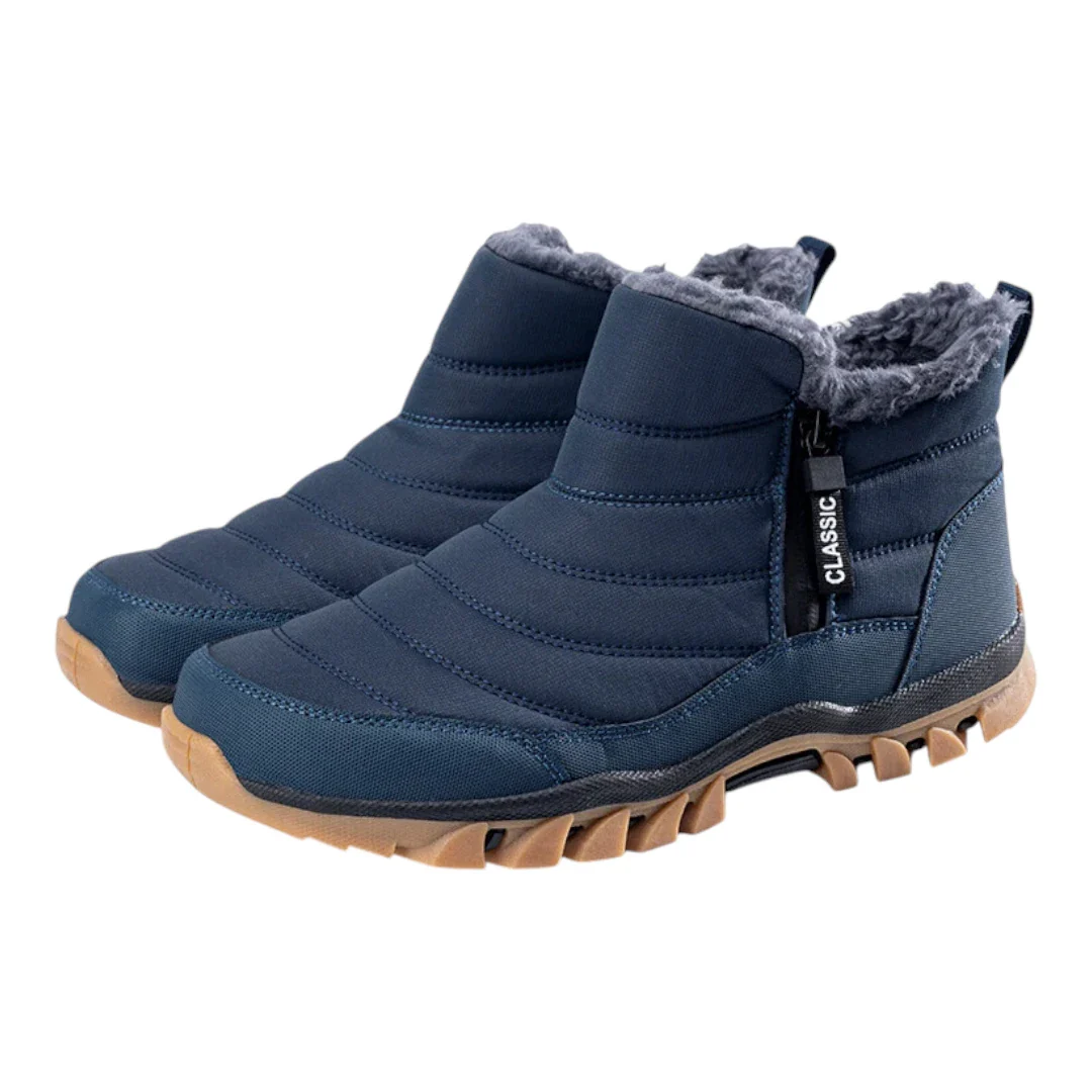 Arv Heren Snowboots met Rits – Waterdichte Schoenen met Fleece Voering