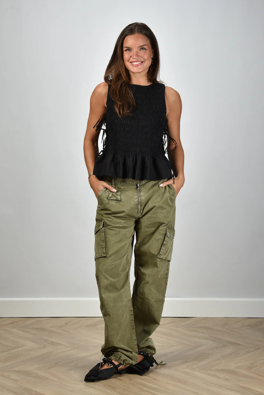 Ganni top W0565 black - Afbeelding 3