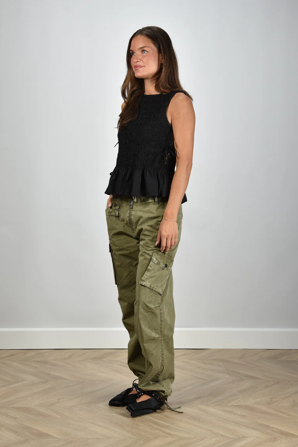 Ganni top W0565 black - Afbeelding 4