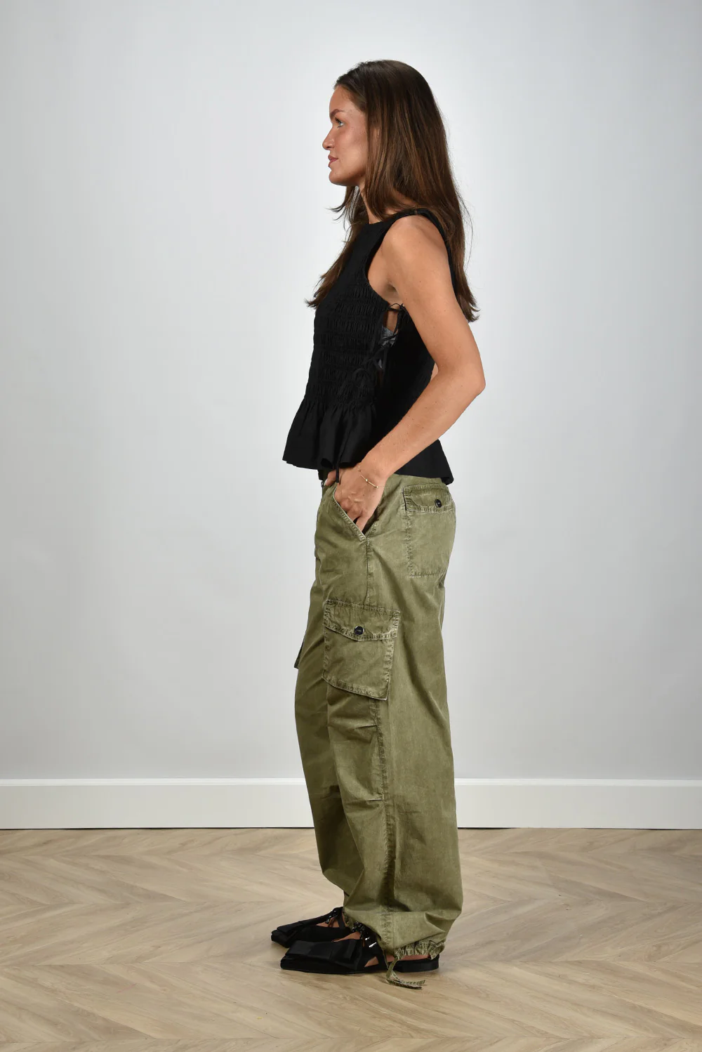 Ganni top W0565 black - Afbeelding 5