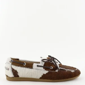 Toral loafers TL-KIMANA pelo mucca zigrinata white-t.moro